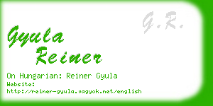 gyula reiner business card